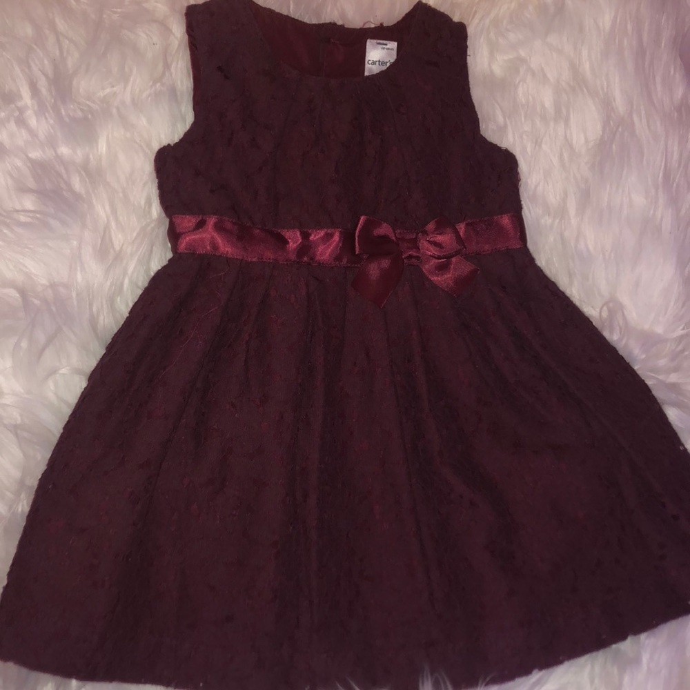 Very pretty burgundy dress for baby girl! 😍